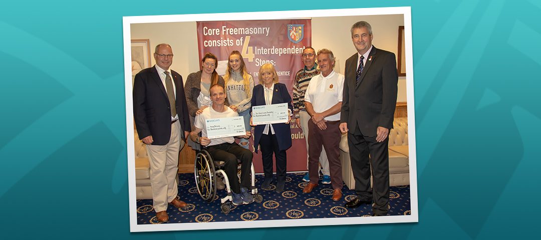 Masons lodge a £600 donation with the ALF